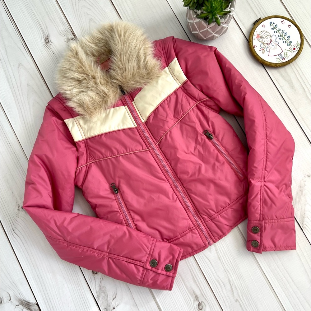 BB Dakota Convertible Jacket with Faux Fur Neck